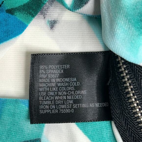 Worthington Blue/Green Geometric Sleeveless Career Blouse Womens Size Small S - Picture 8 of 9